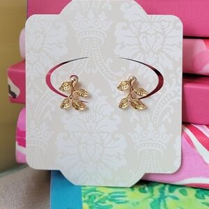 Gold Leaf Shaped Earrings